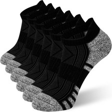 Ankle Socks Womens and Men- 6 Pairs No Show Athletic Running Socks, Breathable