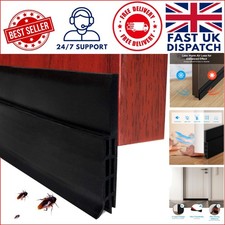 Flexible Black Door Sweep - 2m Gap Sealing Soundproof Strip for Easy Install