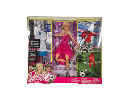 BK Mattel  DMP27 Barbie Made To Move Set Poseable Barbie  New in Box