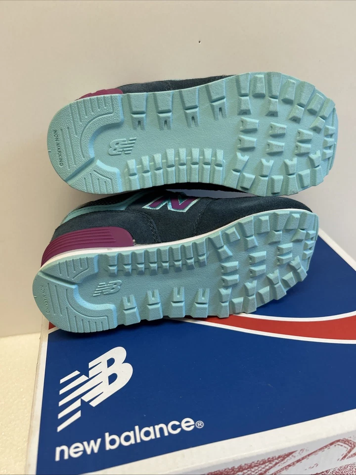 Zapatillas de encaje New Balance 574 KL574STI talla 8 niños pequeños nuevas en caja Foto 4 de 4