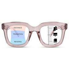Progressive Multifocal Reading Glasses for Women, Oversized Square Blue Light Co