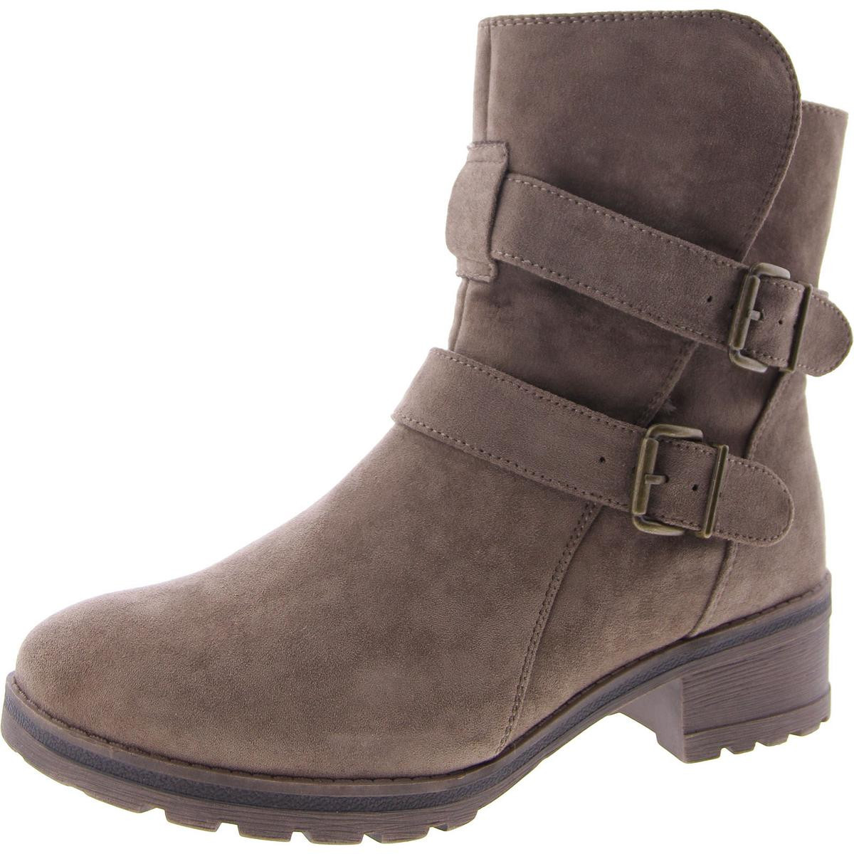 Белые горные женские коричневые ботильоны на искусственном меху Shoes 8 Medium (B,M) BHFO 7204