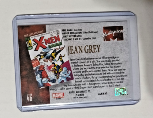 2024 skybox marvel masterpieces '92 platinum #46 jean grey canvas parallel - Picture 2 of 2