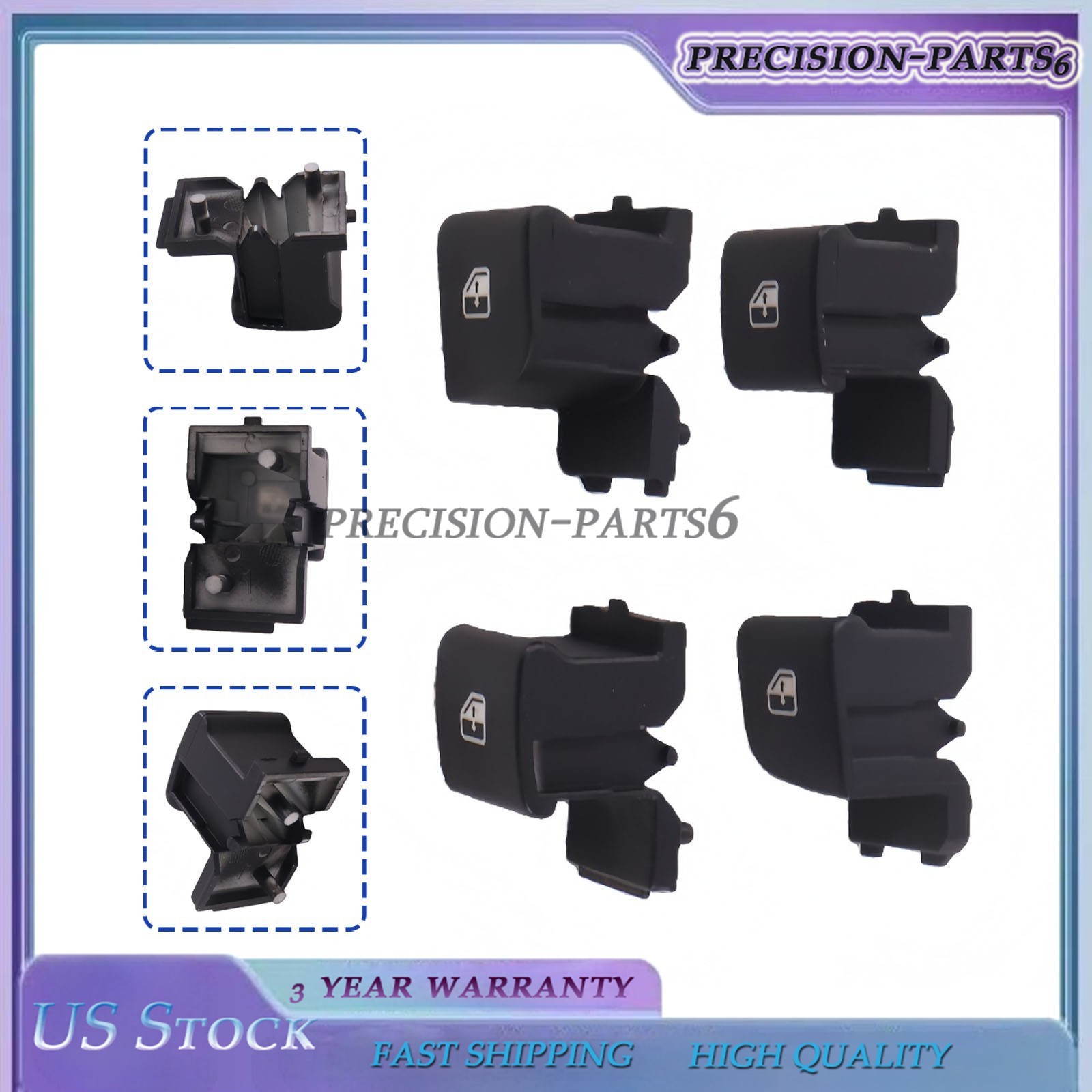 Fit Maserati Quattroporte M139 247993 Left Front Main Window Switch Button Kit