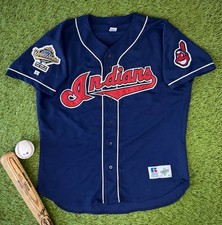 Cleveland Indians Kenny Lofton Vintage Authentic 1995 World Series MLB Jersey 52