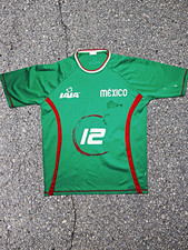 Lala Mexico Soccer Jersey Shirt #12 Signed Green Red White Size M