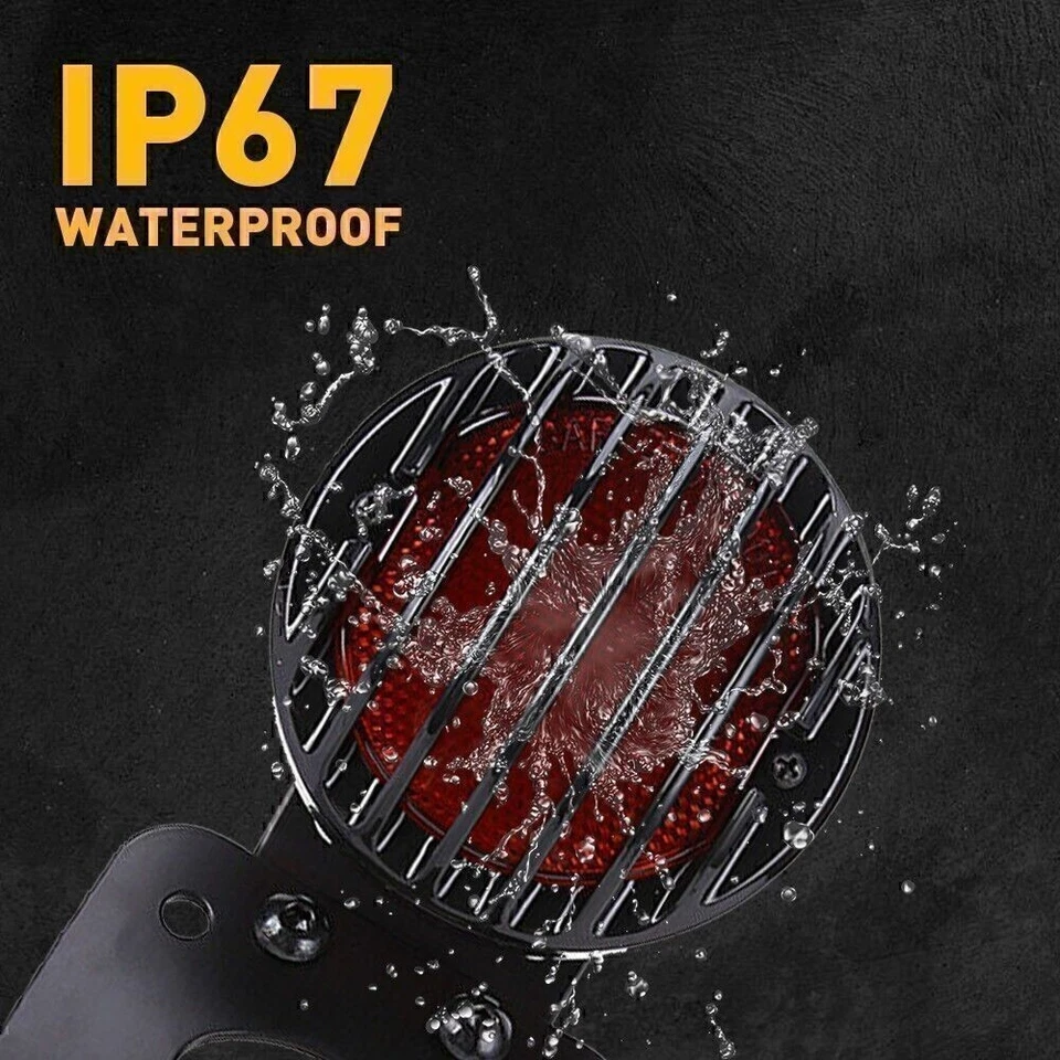 NUEVO Soporte de matrícula de montaje lateral de 3/4" para luz trasera de freno de motocicleta para Harley Foto 4 de 4