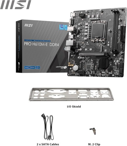 MSI PRO H610M-E DDR4 Motherboard, Micro-ATX - Supports Intel 12th Gen Core Proce - Afbeelding 4 van 7