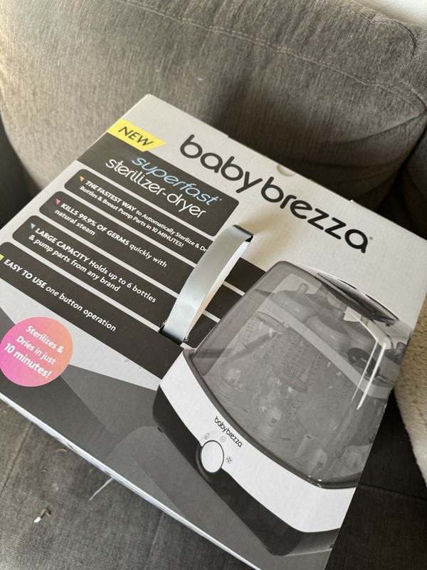 Baby Brezza Superfast Sterilizer-Dryer Electric, One Button, White/Black BRZ0156