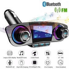 Bluetooth Car FM Transmitter MP3 Player Hands free Radio Adapter Kit USB Charger