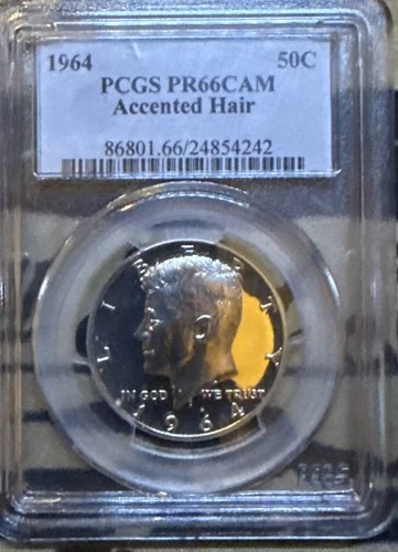 1964 Silver Proof Kennedy Half Dollar Accented Hair 50C PCGS PR66Cam BX50K