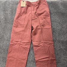 Mens 34 Bills Khakis M1-VTWR Pants Plain Weathered Red Vintage Twill Made in USA