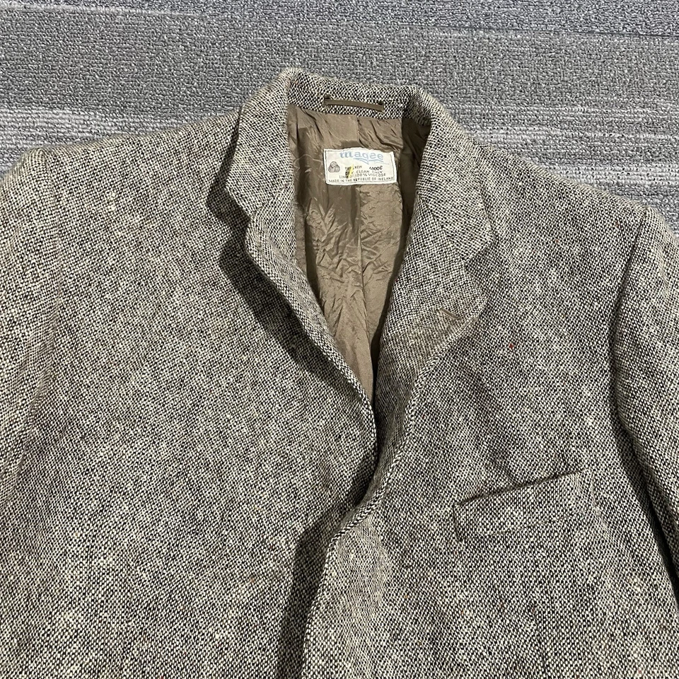 Vintage Magee Sport Coat Mens 44 Regular Brown Donegal Handwoven Blazer Speckled - Image 3 of 4