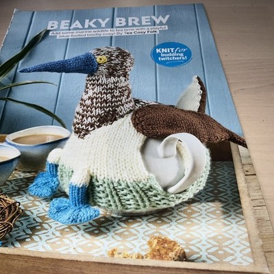 Beaky Brew Blaufuß Booby Bird Tee Cosy Strickmuster - Tee Cosy Folk