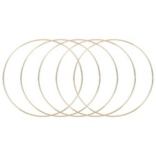 5 Pcs Dream Catcher Rings,7.5 Inch Macrame Hoops Rings,Gold