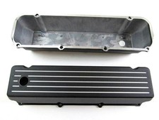 Aluminum Valve Cover Set For Big Block Ford 429 460 Ball Milled Black