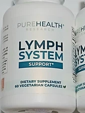 3 Bottles PureHealth LYMPH SYSTEM Support supplement 60 capsules ( 180 total )