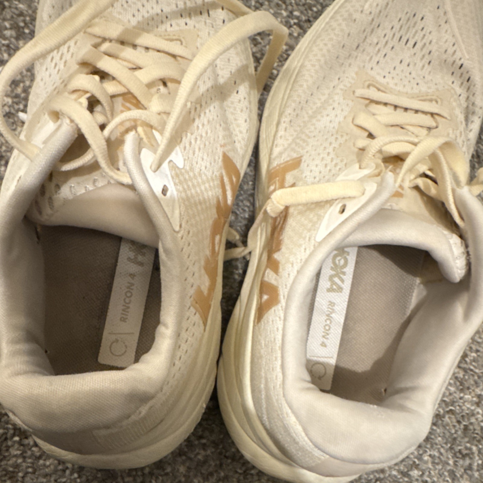 Hoka One One Rincon 4 Beige Mesh Women's Running Shoes Lightweight Breathable thumbnail 7