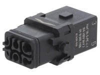 09100053106 Steckverbinder: Rechtwinklig Weiblich Han 1A Pin: 6 5+PE Harting
