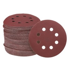 150pcs 5" Hook and Loop Sanding Discs 220 Grit 8-Hole Sandpaper for Sander, Red 0.31 per gallon