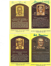 Happy Chandler Baseball Commissioner Autographed HOF Plaque Postcard