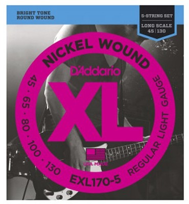 DAddario Saitenset für 5-String für E-Bass