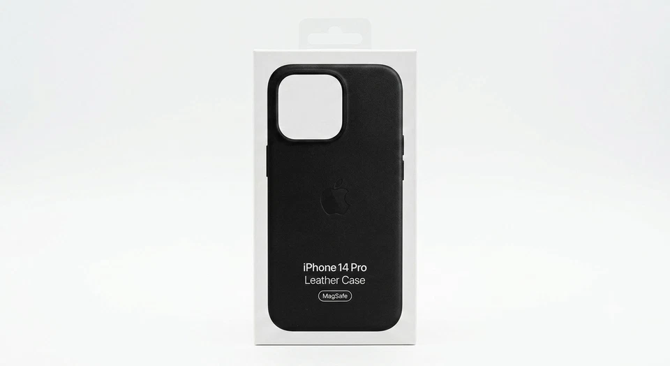Apple Leather Case MagSafe iPhone 14 Pro - Original Lederhülle Schwarz - Bild 2 von 3