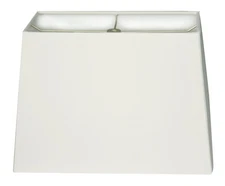, Inc. HB-613-12WH Rectangle Hardback Lamp Shade, (5 x 10) x (8 x 12) x 9.5, ...