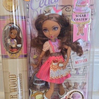 Mattel Ever After High Cedar Wood Sugar Coated Doll 12in w/ Accessories, Stand