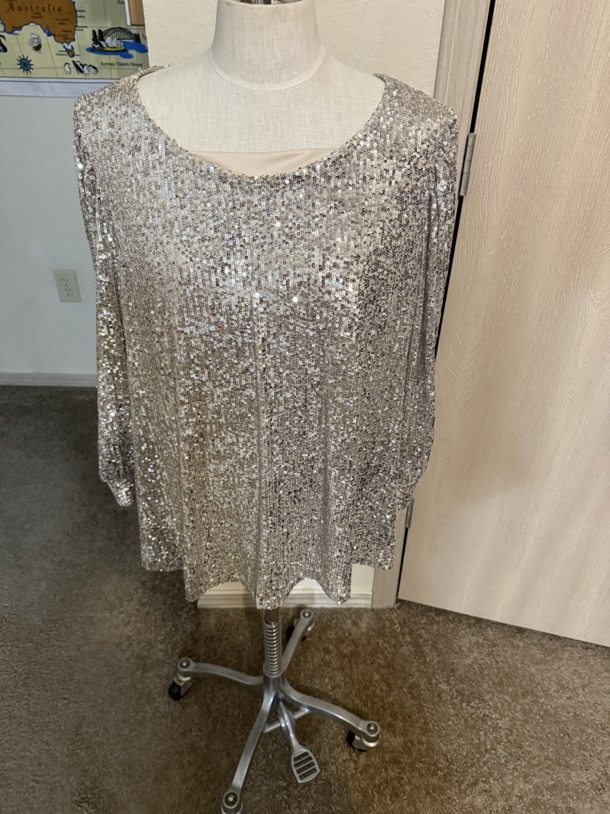 Women's Solid Sequence Blouse - image 1