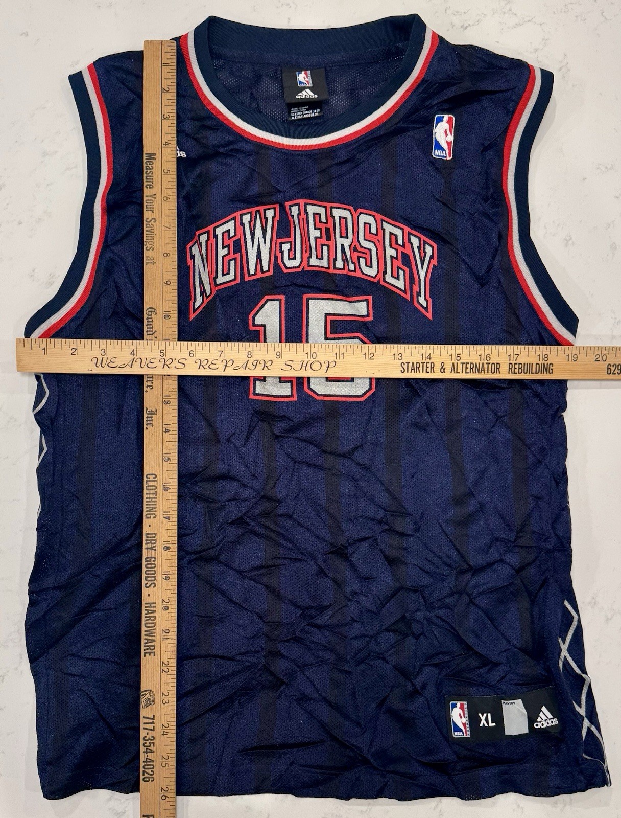 VTG Adidas New Jersey NJ Nets #15 Vince Carter Youth XL (18/20) thumbnail 8