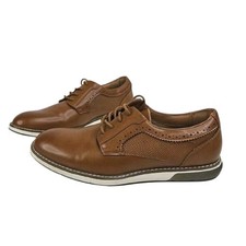 Bruno Marc Mens Oxford Dress Shoes Lace Up Cognac Brown Size 6 Unisex Prom Party