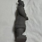 Chinese Terracotta Warrior Style Figurine Statue, Gray Base w/ Gold Characters — photo 2