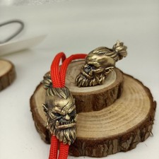 2 pcs Orc Brass bead Retro Skull Lanyard Beads Knife Bead EDC Bracelet Beads