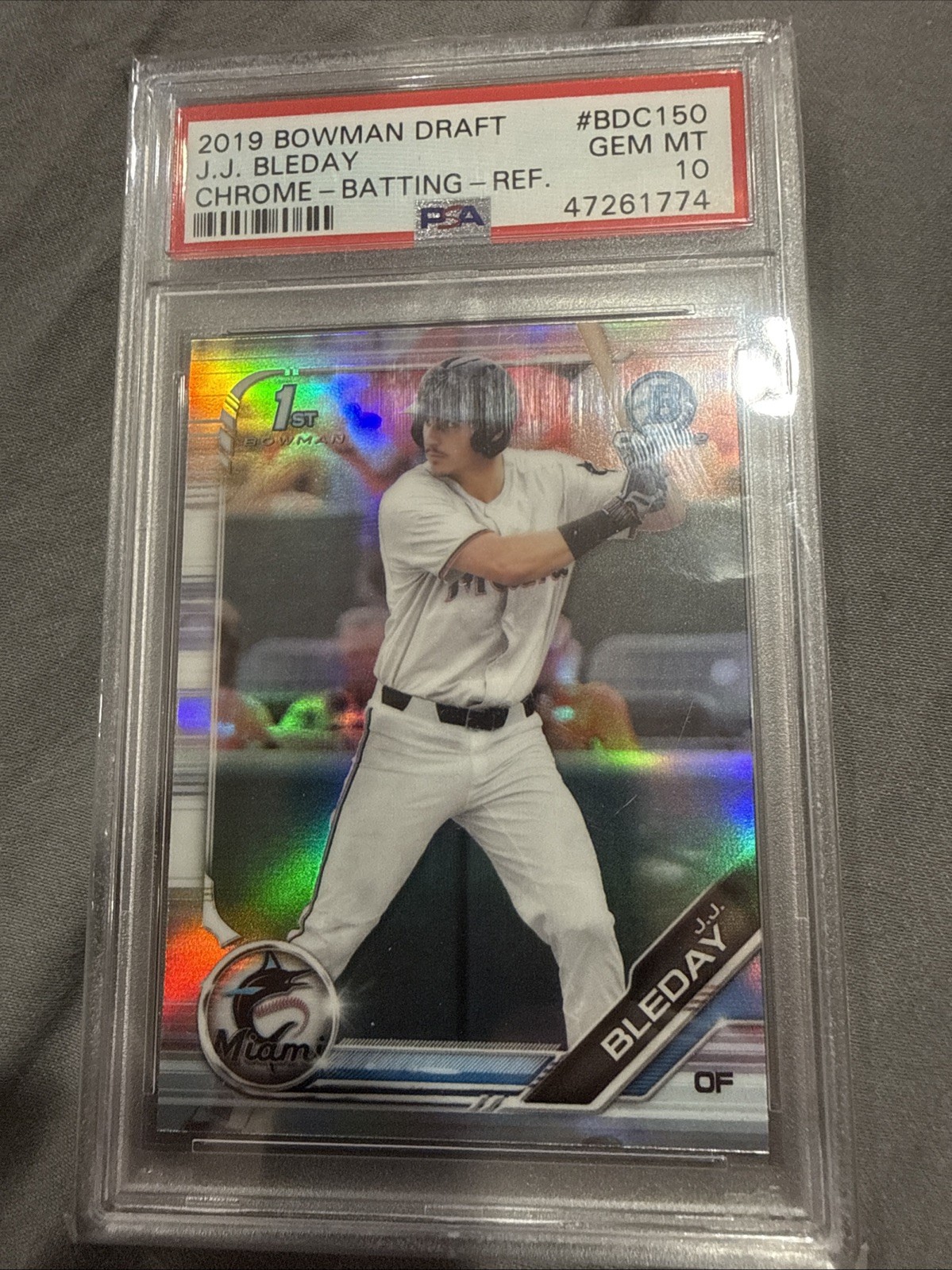 2019 Bowman Chrome 1st JJ Bleday Refractor PSA 10 Rookie Oakland Athletics