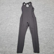 Athleta Bodysuit Womens XXS Black Transcend Strappy Cross Back Pockets One Piece