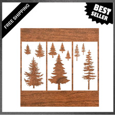 3 Pieces Pine Tree Stencils Reusable Christmas Fir Tree Templates for DIY Art