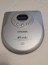Koss CDP2045 Silver CD Player 45 ASP Plus Anti Skip Adv Shock Protect Dyn Bass