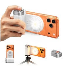 Selfie Grip with Light, Magnetic Phone Camera Grip, Remote Shutter Kit