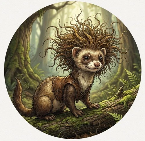 Hayleybug 1/2 oz Frizzed Ferret silver round w/ COA POP 15