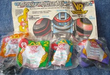 1995 MCDONALD'S HAPPY MEAL TOYS VR TROOPERS 4 TOYS MINT IN PACKAG  1 MEAL BAG