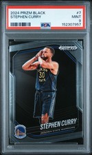 2024 PANINI PRIZM BLACK #7 STEPHEN CURRY PSA 9