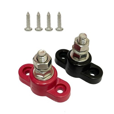 2PCS 5/16'' Single Stud Battery Junction Block, 12V-48V Heavy Duty for Auto Boat
