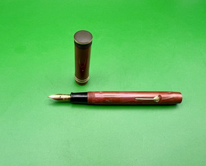 CONWAY STEWART DINKIE 526 FOUNTAIN PEN ANTIQUE 1928 GOLD NIB 14 F SIZE. DAMAGED
