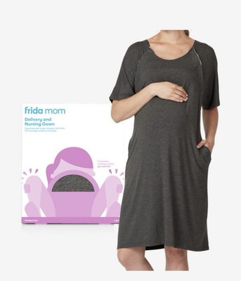 Frida Mom Delivery Nursing Gown Birthing Maternity 1 Size Postpartum