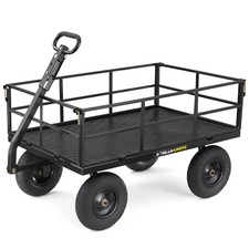 Gorilla Cart 9 Cubic Feet Heavy Duty Steel Utility Wagon Cart, Black (Open Box)