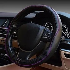Universal Car Steering Wheel Cover, Anti-Slip Leather Steering Whel Cover, Spor