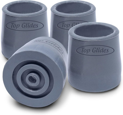 Steel-Reinforced Walker, Commode, Bath Bench Replacement Rubber Tips, 1'' (Pack o
