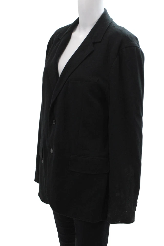 Blazer Polo Ralph Lauren Mujer Algodón Dos Botones Manga Larga Sin Forro Negro Talla L Foto 4 de 4