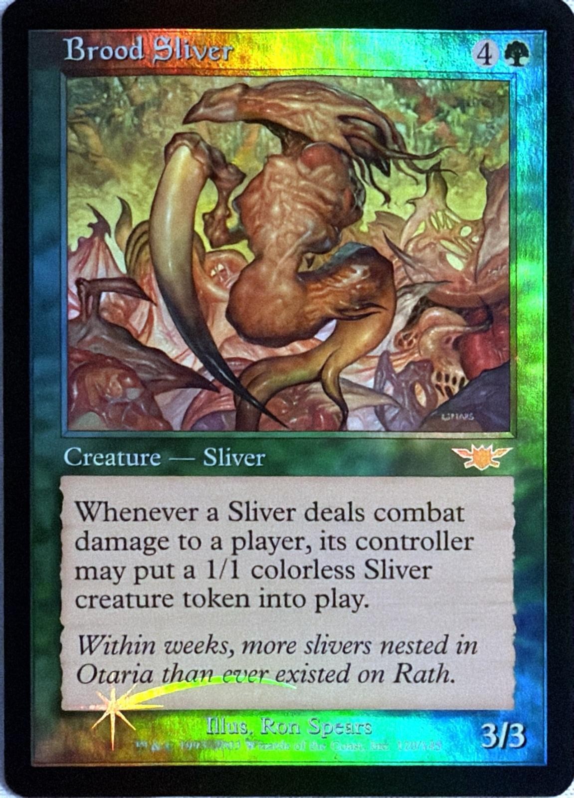 Brood Sliver 120 Rare Legions Magic: The Gathering Foil NM/M